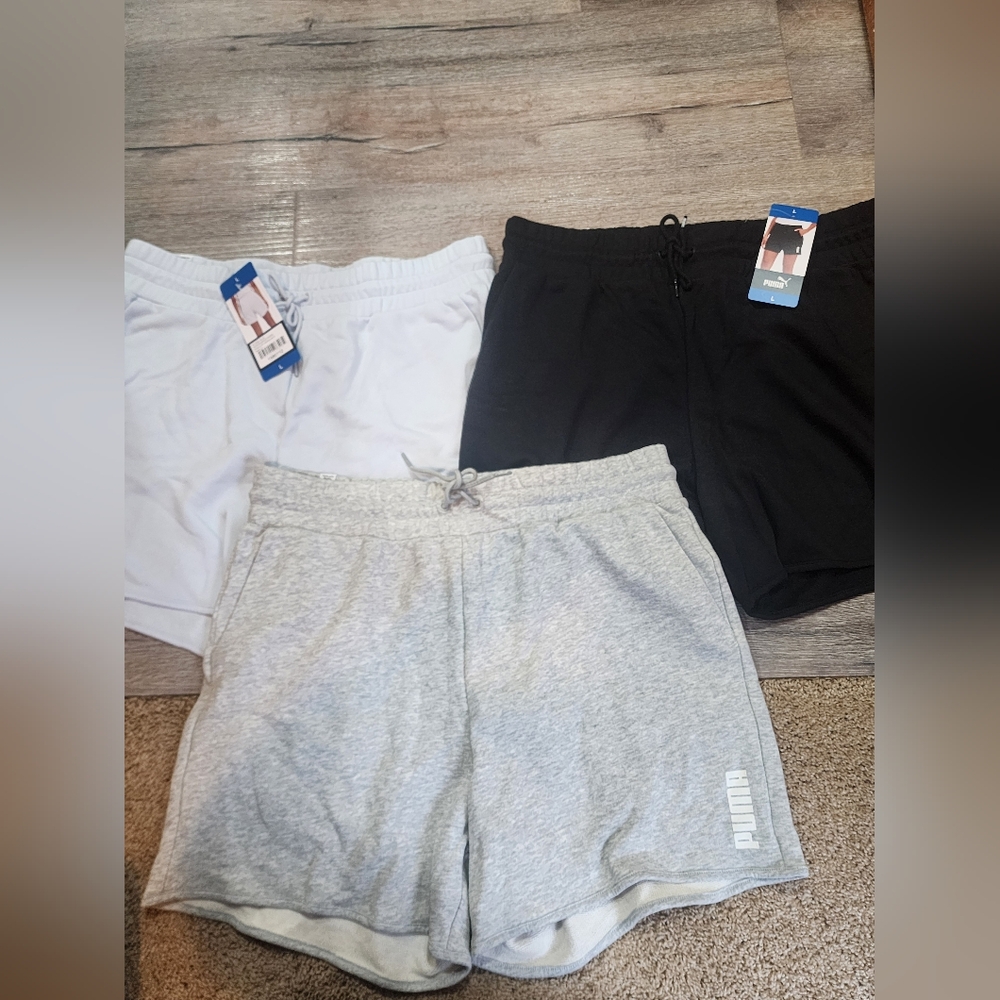 New Nwt Puma Shorts 3 Pairs All New